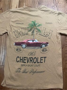 Chemistry 1965 Chevrolet Impala Tee in Tan with Maroon Car